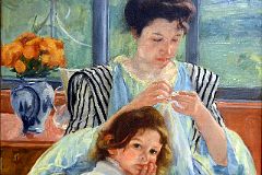 768 Young Mother Sewing - Mary Cassatt 1900 - American Wing New York Metropolitan Museum of Art